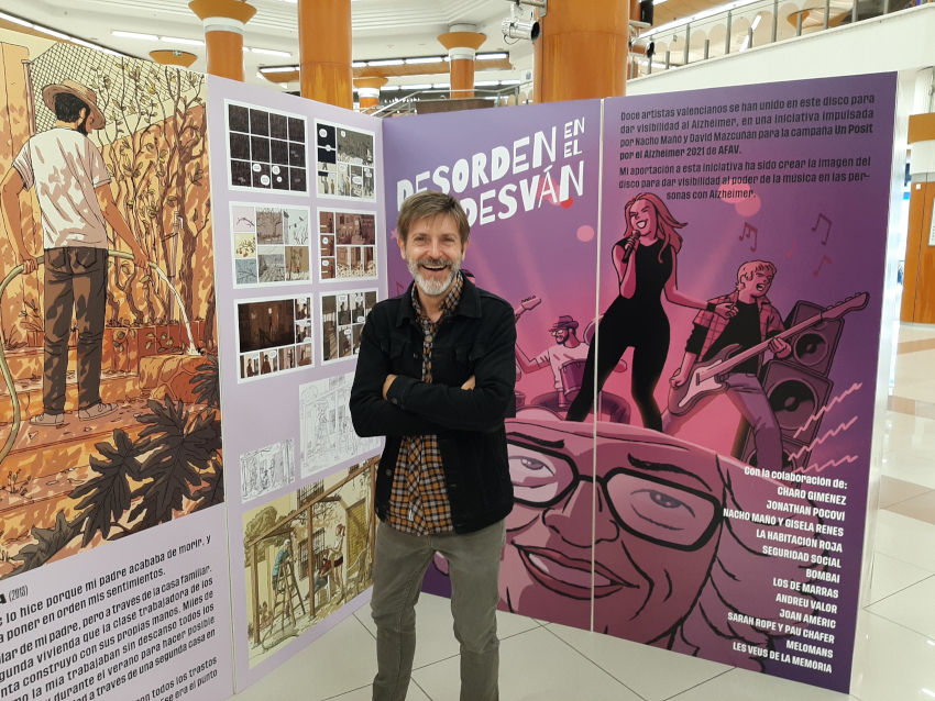 Paco Roca y AFAV inauguran la exposición  Memoria en Nuevo Centro