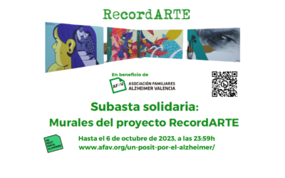 AFAV subasta online cuatro murales portátiles de referentes del arte urbano para lograr recursos para sus terapias artísticas