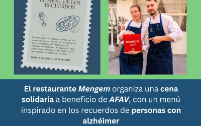 El restaurante Mengem organiza una cena solidaria a beneficio de AFAV
