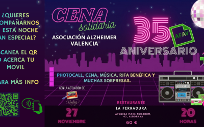 AFAV celebra una cena benéfica el 27 de noviembre para conmemorar su 35 aniversario